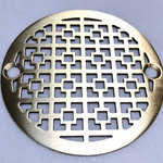 Designer Drains - 3.25 Inch Round Shower Drain Cover, Geometric No 1 design by Designer Drains, Brushed Stainless Steel/Nickel, 3.25" - A modern shower grid drain that brings a uniqueness into any shower. Clean cut and precise , it is sure to deliver an up to date look. 3.25" diameter
