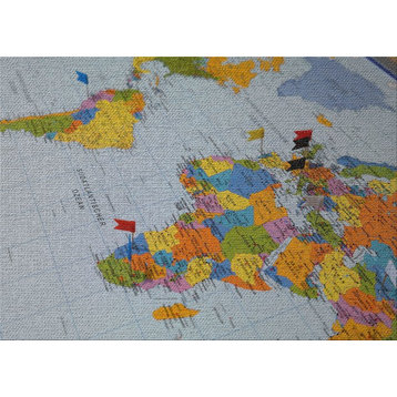 Map Area Rug, 5'0"x7'0"