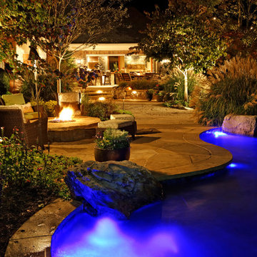 Surrounds Landscaping Midnight Blue Pebble Tec