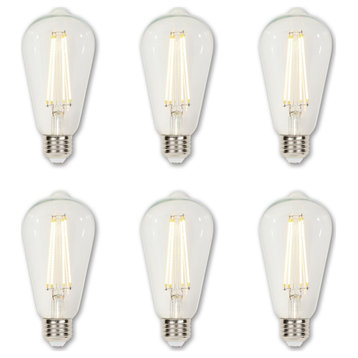 Westinghouse 4518320 Pack of (6) 6.5 Watt Vintage Edison Dimmable - Clear