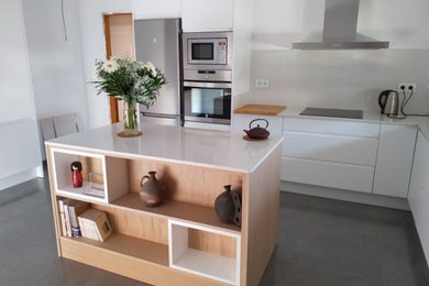 Cocina con Isla-estantería