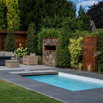 Mettmann | GFK Fertig Pool mit Traum Sitzecke & Feuertisch