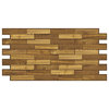 Brown Wood 3D Wall Panels, Set of 10, Covers 51 Sq Ft