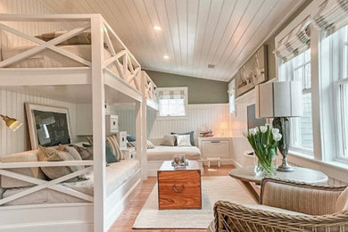 Beach style kids' room photo in Boston