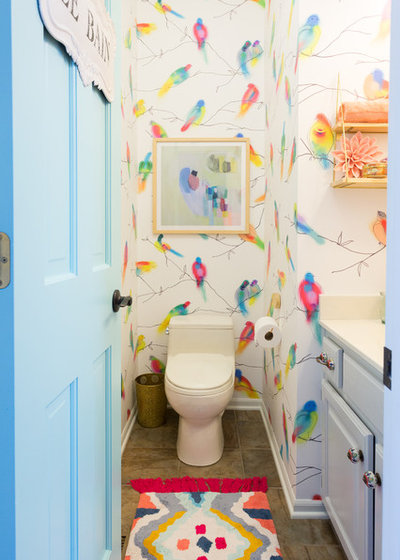 Eclectic Powder Room by Jessica Cain