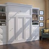 Queen Wall Bed and Storage Units with Drawers in White