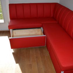 Kitchen Corner Bench Red - Dining Benches