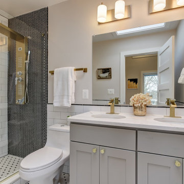Bathroom Remodeling With Corner Tub,Standing Shower,Sink & Cabinet Space,Ashburn
