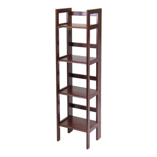 Capri 5-Pc 4-Tier Tall Storage Shelf with 4 Foldable Fabric