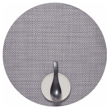 Basketweave Table Mat Round, Shadow