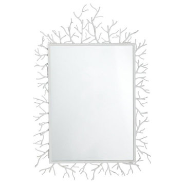 Coral Twig Mirror, Gesso White, 45.5"H (DC2018 3MTJR)