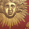 Pillow Decor - Sun King Red Tapestry Throw Pillow