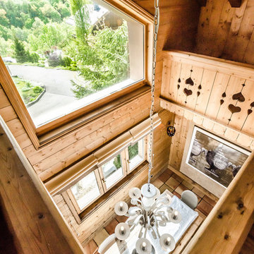 Chalet à Méribel, domaine des 3 vallées, mezzanine donnant sur salle à manger