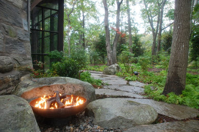 Inspiration for a transitional patio remodel in Portland Maine