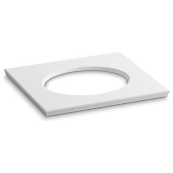 Kohler Solid/Expressions 25" Vanity Top, 1 Verticyl Cutout, White Expressions