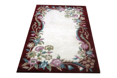 Traditional Abstract Hand Tufted Woolen Rug