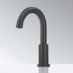 BathSelect Deck Mount Commercial Automatic Matte Black Sensor Faucet - Showerheads And Body Sprays