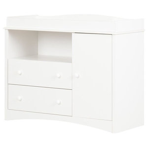 South Shore Little Jewel Changing Table Pure White Transitional