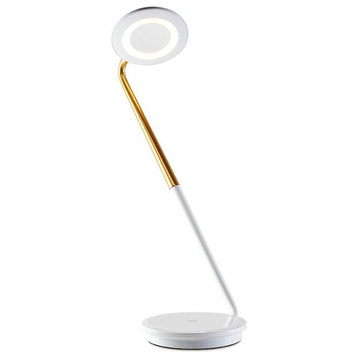 Pablo Designs Pixo Plus Table Lamp, White/Brass