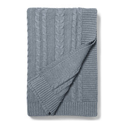 Cable Knit Throw Blanket - Bedding