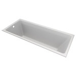 Valley Acrylic Bath - CHI White Acrylic Extra Deep Undermount End Drain Bathtub by Valley Acrylic, Whi - The CHI acrylic Undermount tub from Valley Acrylic is attractive, durable, functional, and easy to install. Valley Acrylic tubs are built using a proprietary layering technology to reinforce and insulate the tubs far better than other tubs available today. The process starts with a heavy acrylic sheet with a resin and fiberglass mixture backing then a thick layer of real Canadian wood is applied to the tub which is then coated with another layer of the proprietary resin. This gives the tub better heat retention and insulation than other acrylic, gel coat, or steel tub products on the market while giving unparalleled strength and rigidity. The proprietary layered technology insulates the tub rather than absorbing heat from the water like cast iron which saves energy and water by retaining more heat and making the addition of hot water less frequently to maintain a warm bath. The 57.5" size is a convenient undermount size allowing for ample space in the bath and is frequently used for new construction or remodeling undermount applications. The undermount style mounts under the tub deck to provide a clean and efficient appearance and removes any barrier from stepping down into the tub. The heavy 3mm thick acrylic layer provides a high gloss surface that is scratch, fade, and crack resistant providing a clean and attractive appearance through the entire long life of the tub. The vibrant surface of the Acrylic tubs cleans up easily with mild soap and water, no scrubbing or harsh chemical cleaners are required. This easy-to-clean nonporous acrylic surface resists the growth of mold, mildew, and mineral deposits providing a safe and hygienic bathing fixture for your family. The CHI tub has a convenient end drain configuration and a luxurious 17.75" water depth in the large rectangular interior. Valley Acrylic, a Woman-Owned Business, creates handmade products that are eco-friendly and manufactured in a Certified Zero Waste factory in Mission, BC, Canada.