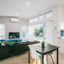 Living dining kitchen layout