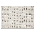 Dalyn Rugs - Delano DA1 Ivory 2' x 3' Rug - Delano collection is a subtle multi tonal geometric style. Incredible casual color movement using modern state of the art prismatic processing technology. This allows for thousands of color combinations and shading in each design. Crafted in the USA using foreign & domestic materials and US labor. These area rugs are UV stabilized, fade resistant and stain resistant for long lasting color and durability. Extremely heavy, dense pile with soft feel and cushion with non-skid rubber backing incorporated. This rug collection is perfect for all family members and pet owners. Vacuum your rug regularly or shake out. Use straight suction vacuum only, spot clean with clear water.