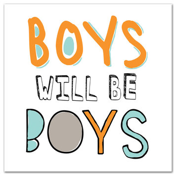 Boys Will Be Boys 20x20 Canvas Wall Art