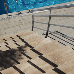 Travertine Pool Steps - Products