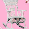 Child's Millie Rocker, Pink and White