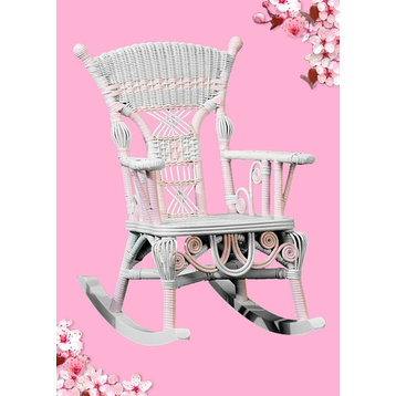 Child's Millie Rocker, Pink and White