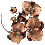 Phillips Collection - Orchid Sprig, Wall Decor, Small, Copper/Black - Orchids are one of the most highly coveted ornamental flowering plants. They represent beauty, strength and are often recognized as a symbol of luxury. Skilled artisans crafted stunning wall decor versions in metal. Not only beautiful, they require no maintenance on your part. Simply enjoy this collection provided by Phillips Collection.