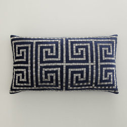 Callisto Home Greek Key Bead Pillow - Decorative Pillows