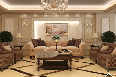 Elegant living room photo in Other