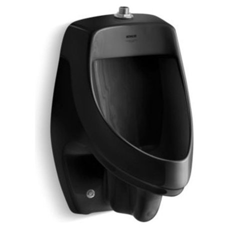 Kohler Dexter Siphon-Jet Wall-Mount 1/2 GPF Urinal with Top Spud, Black