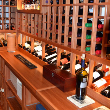 Redwood Wine Rack Table Top by Pro Wine Cellar Contractors