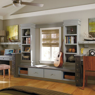 Kids Bedroom with Gray Cabinets
