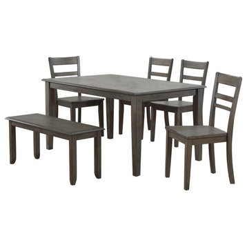 Sunset Trading Shades of Gray 6 Piece Dining Set