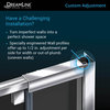 DreamLine Flex 30 1/2"Dx28-32"W Semi-Frameless Pivot Shower Enclosure in Chrome