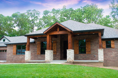 Rustic exterior home idea in Other