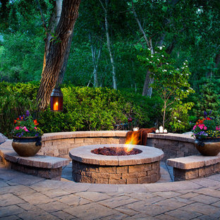 75 Beautiful Brick Patio With A Fire Pit Pictures Ideas Houzz