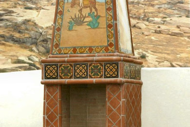Fireplace with "Duchess", "Carlton" and "Vanna" deco tiles