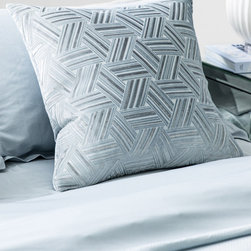 Entwined Velvet Cushion Mineral - Decorative Pillows