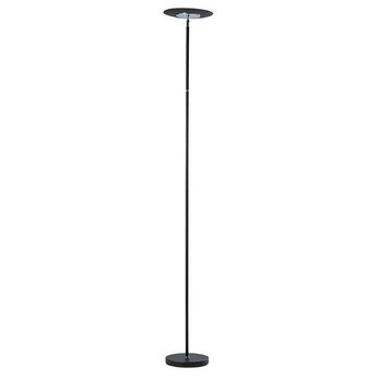 72" Tall "Linea" Adjustable Torchiere LED Floor Lamp, Satin Black