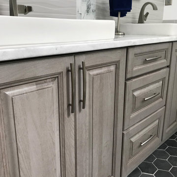 Transitional Spa-Like Master Bathroom with Walk-In Shower