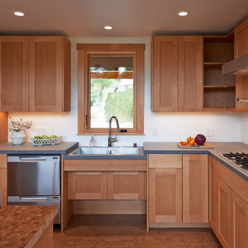 Universal Design features are integrated into the kitchen.