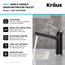 KRAUS Indy Bathroom Faucet in Spot Free Stainless Steel/Matte Black