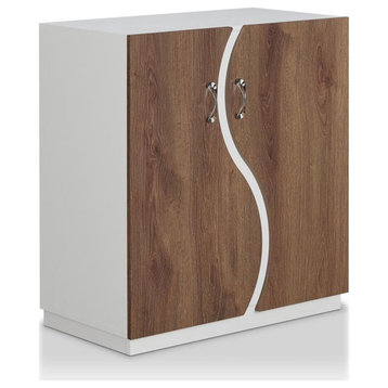 Furniture of America Olivieri Contemporary Wood 8-Shelf Shoe Cabinet in White