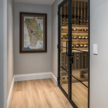 Traditional Walnut Wine Cellar with LED Lighting – Chicago