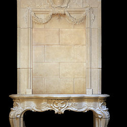 Grand Rococo Mantel with Overmantel - Fireplace Mantels